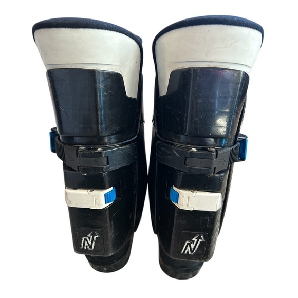 RETRO NORDICA N607 SKI BINDINGS + CARRY BAG, BLACK & WHITE, WOMENS SIZE 9-10 - Picture 5 of 11
